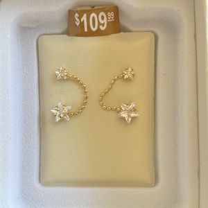 NEW Pagoda 10k Star earrings for double pierce ear
